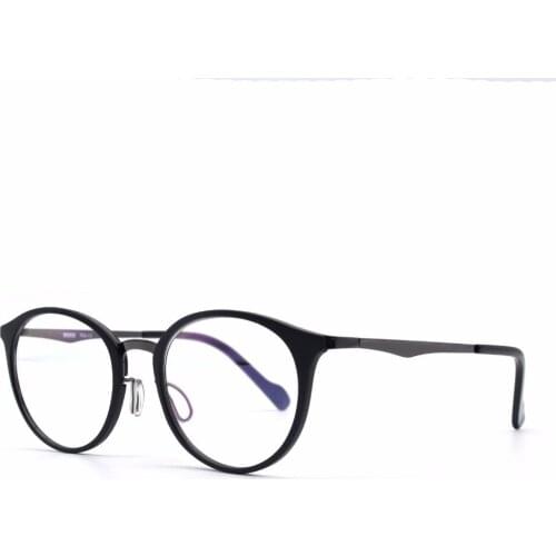 HKUCO Clear Lens Frame Glasses Black Circle Frame