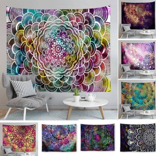 Psychedelic Tapestry Wall Hanging Farmhouse Decor Fantasy Mandala Tapestry Wall Carpet Hippie Boho Decor Wall Tapestry Blankets