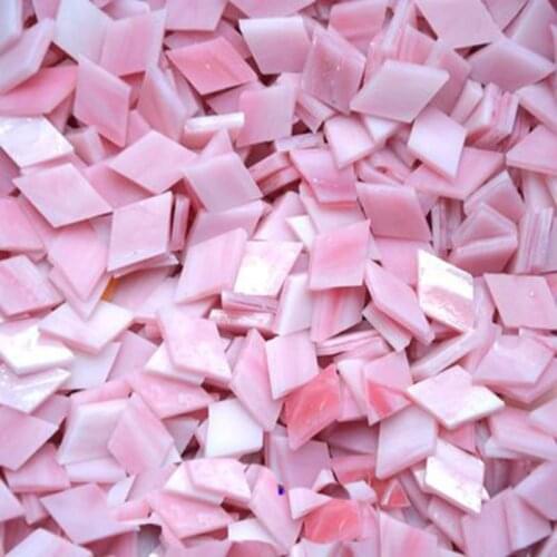 1KG/bag Mixed Color Square Clear Glass Mosaic Tiles For DIY Crafts Mosaic Making Children Puzzle Art Craft Transparent Stone