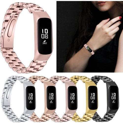 Stainless Steel Watchband With Case For Samsung Galaxy fit-eR375 Bracelet Straps Wristband Folding Buckle Band Accessories