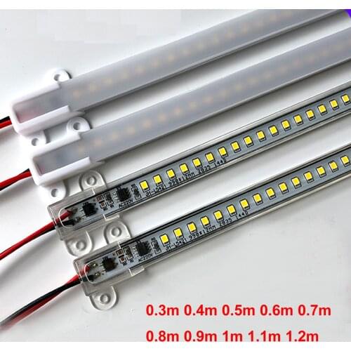 LED Bar Light AC220V High Brightness 7W 50cm 40cm 30cm 72LEDs 2835 LED Rigid Strip Energy Saving LED Fluorescent Tubes 10pcs/lo