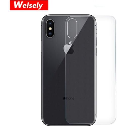 Welsely Ultra thin Premium Back Cover Slim Tempered Glass Film on Rear Cover Protector Pelicula For Apple iphone x ten 10 Guard