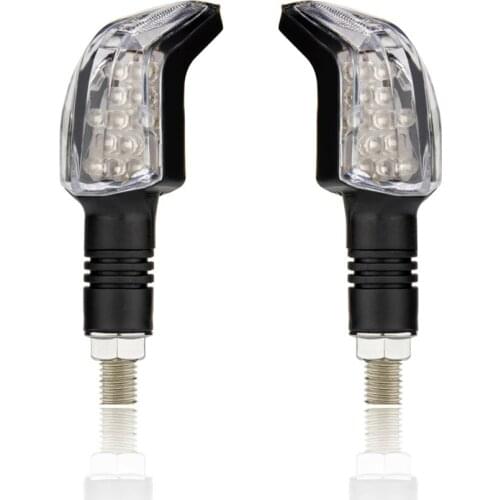 2pcs 12V Universal Motorcycle Banana Angled 13 LED Turn Signals Light Turn Signal Indicator Lights ​Motorcycle Flashing Light