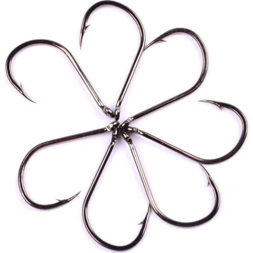 200Pcs/lot 3/4/5/6/7/8/9/10/11/12/13/14/15# Hard Fishing Hook High Carbon Steel Material One Hooks Fishing Tackle Tools