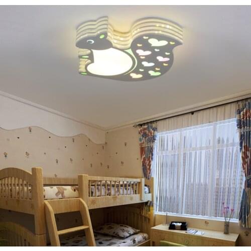 Squirrel kids bedroom decor home decoration salon smart led lamp lights for room dimmable ceiling light lamparas indoor lighting