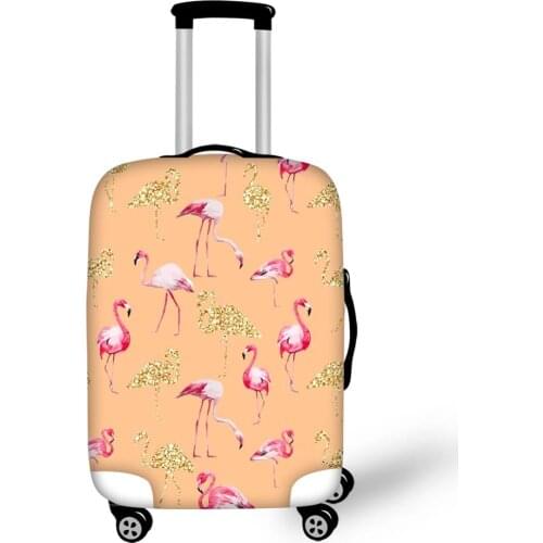 HaoYun Cartoon Luggage Cover Flamingos Pattern Travel Suitcase Travel Accessories Only Cover Fashion Design Suitcase Cover