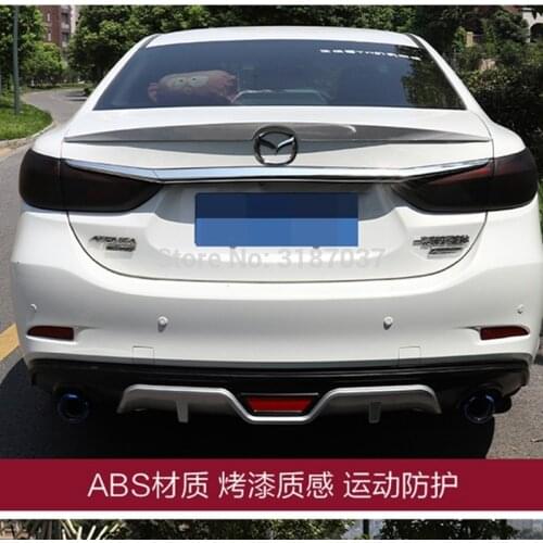 For Mazda 6 Atenza Body kit Rear spoiler ABS Plastic Unpainted Color Rear Roof Spoiler Wing Trunk Lip Boot Cover Car Styling