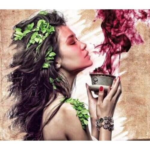 Hot 5D DIY Diamond Mosaic Embroidery Girl Diamonds Full set of cross stitch home decoration cross-stitch