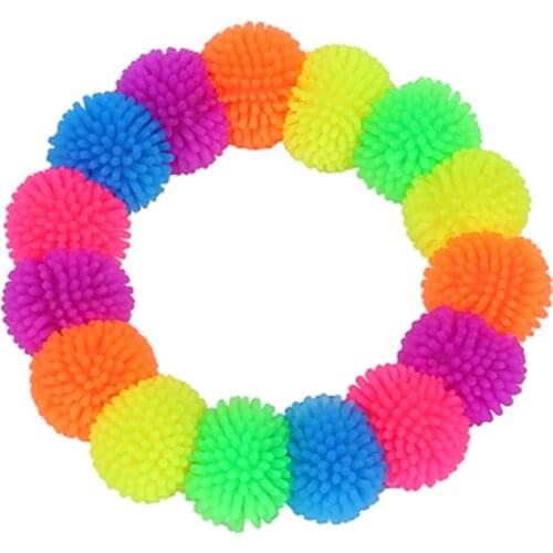 J60B Anxiety Hand Toy Gadget Fidget Spinner TPR Colorful Wristband Stretchy Bracelet