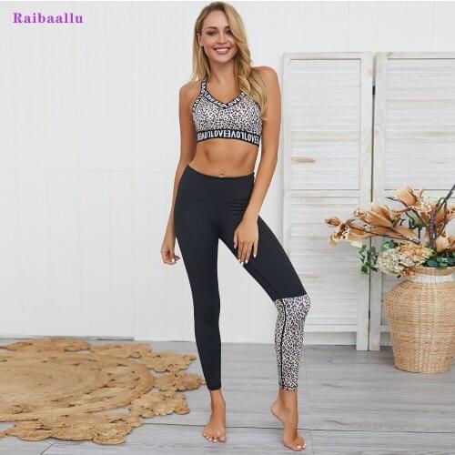 Raibaallu Seamless Yoga Set Sports Bra and Leggings Jogging Women Gym Set Clothes Seamless Workout Sports Tights Women Fitness