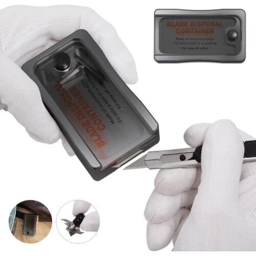 FOSHIO Snap Off Blades Disposal Container Car Wrap Vinyl Film Wallpaper Cutter Art Knife Waste Blade Storage Box with Magnet