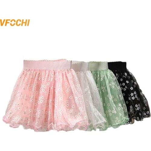 VFOCHI 2021 Summer Girl Skirt Lace Floral Embroidery Girls Clothes Teenager Girls Skirt Fashion Kids Skirt For Girls tutu Skirt