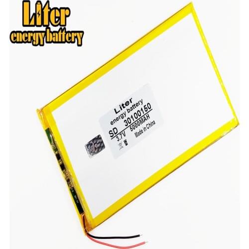 3.7V,5000mAH 30100150 (polymer lithium ion battery) Li-ion battery for tablet pc 8 inch 9 inch 10 inch