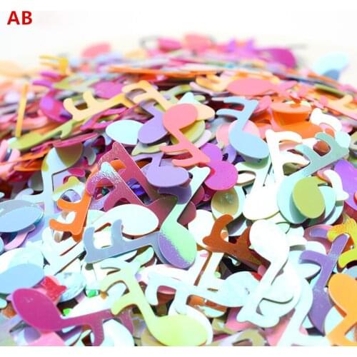 Small Sequins note shape Mix Color Size Korea Glitter Flakes Paillette Face Nail Art Decoration PVC Sequins Stickers for Crafts