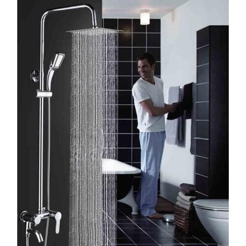 All copper shower set stainless steel pressurized shower head bathroom shower faucet shower set