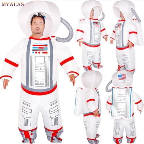 Astronaut Inflatable Cosplay Costume Adult Spaceman Space Mens Purim Halloween Fancy Dress Stag Party Christmas Costume for Men