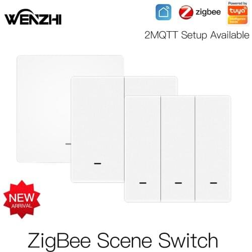 ZigBee Scene Switch Remote Panel Wall Push Button Home Wireless Control Battery Powered Automation For Tuya Smart Life Devices