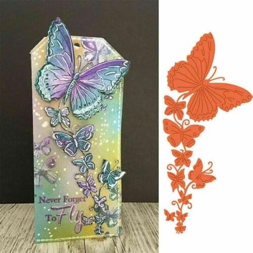 Butterfly Border Frame Stencil Metal Cutting Dies Scrapbooking Card Making Decor