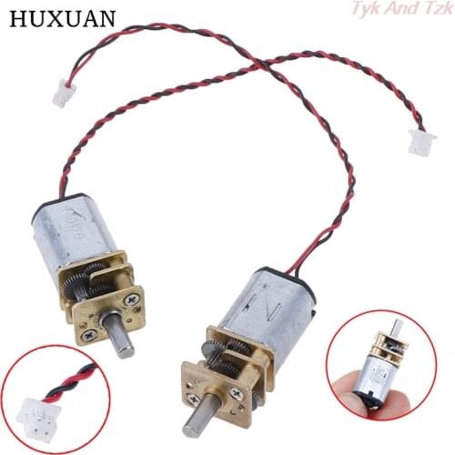 HUXUAN DC 3V-6V 5V 55rpm Reduction Gearbox Slow Speed Micro N20 Full Metal Gear Motor 1 PC Wholesale