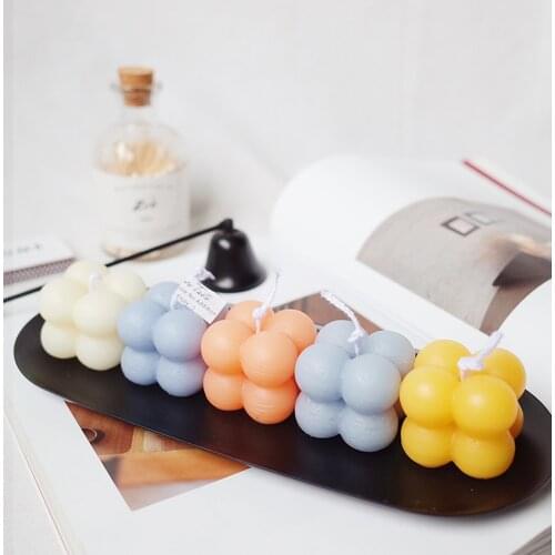 2/3-cavity Diy Silicone Candle Moulds 3d Hand-made Soy Shaped Aromatherapy Plaster Candle Mold For Home Decoration Supplies