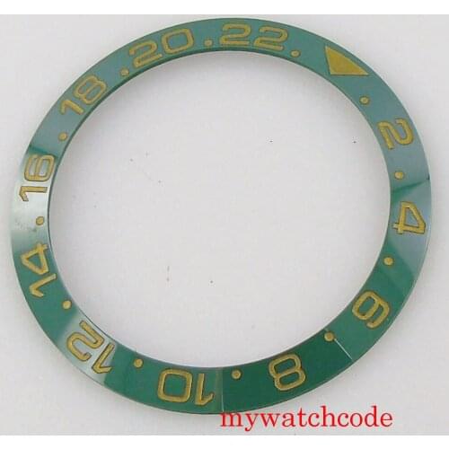 Wristwatch Replacement 38mm Green Coffee Color Ceramic Watch Bezel Insert Ring For 40mm Bliger Parnis Watch