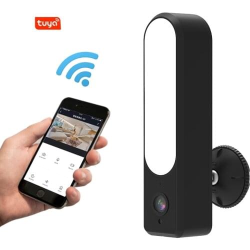 Tuya Camera Smart Outdoor Floodlight Camera 1080P Wifi CameraHD Waterproof LED Lamp P2P Security IP Camera Night Vision Garden