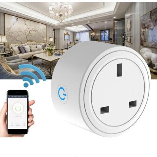 New Remote Control Wifi Smart Socket With Indicator Light British Regulation US Regulation Voice Control White Home Smart Plug