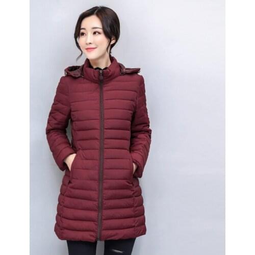 Outwear Slim Ladies Parka Casual 2021 Winter Jacket Women Hooded Cotton Padded Autumn Female Coat