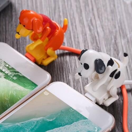 Funny Humping Dog Fast Charger Cable Data Cable For iPhone Android Mobile Phone Charger Line Prank Gifts Decompression toys