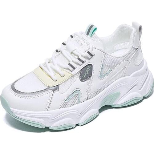 2021 Spring Mixed Colors Women Sneakers Breathable Platform Shoes Designer Chunky Sneakers Fashion Autumn Femme Dad Casual Shoes