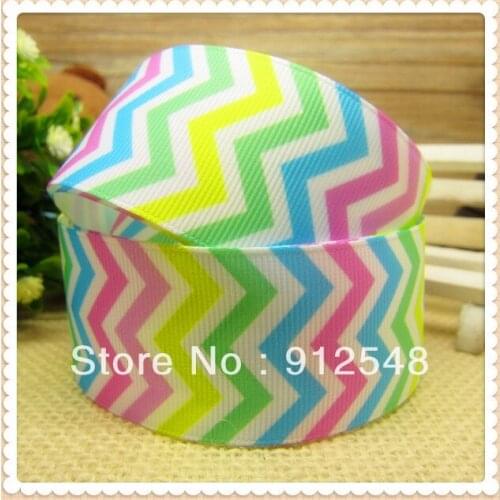 1-1/2'' (38mm) Wave Gradient Rainbow Print Grosgrain Ribbon, 1-1/2'' Wide x 10-Yards , Crafts, Hair Bows, Gift Wrapping, Wedding