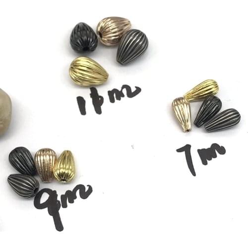 2mm Hole 316L Stainless Steel Plated Beads Winter Melon Charm Spacer Beads For Jewelry Making Bracelet DIY Jewelry Fittings