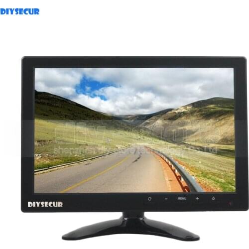 DIYSECUR 10.1 inch TFT LCD HD Car Monitor Rear View Monitor Build in Speaker with BNC / AV / VGA / HDMI Input 1280 x 800