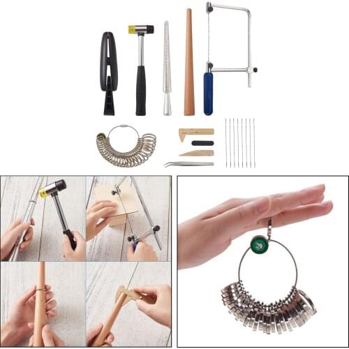 Jewelry Making Tool Measuring Stick Mandrel Ring Sizer Finger Size Set,Easy to Use,Heavy Duty