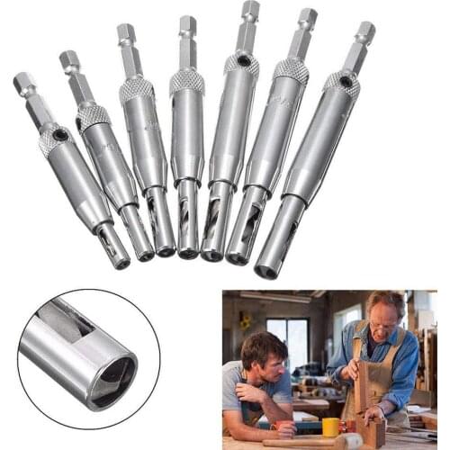 4/7Pcs Woodworking Drill Bit Sets Self Centering Hinge Tapper Drill Bits Set Hole Puncher Wood Drilling Bit Power Tool Parts