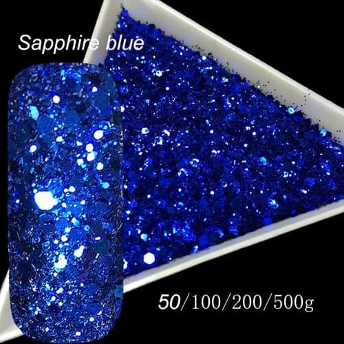 Manicure Paillettes Mix Size Nail Glitters Powder Decoration Hexagon Sequins UV Dust For Nail Flash Powder Make Up