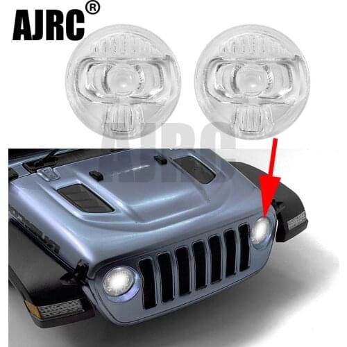 Suitable for 1/10 simulation climbing car JEEP SCX10III AXIAL 900/90047 313mm Wrangler Universal headlight cover LED lamp cup