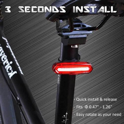 Bike LED Tail Lamp Bicycle Warning USB Rechargeable Front Rear Light Outdoor Cycling Supplies 4 Modes