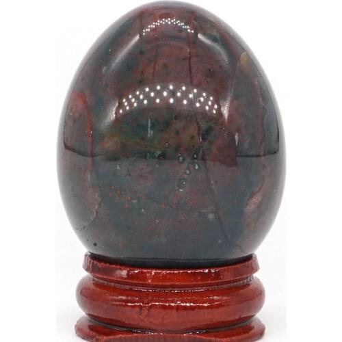34*44MM Green Blood Stone Egg Natural Gemstone Crystal Mineral Healing Ball Home decoration accessory Kegel Massage Yoni Egg