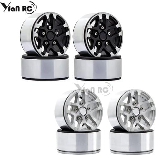 1 Set Aluminum alloy 1.9 wheels beadlock rims for 1/10 RC axial tracker SCX10 SCX10 II 90046 AXI03007 TRX4 SCX10 Climbing Car