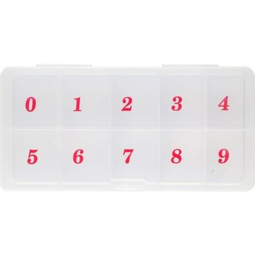 1Box Nail Art Tips Empty Storage Box For 500pcs 10 Sizes Nail Tips Tweezers Clippers Pens Polishing Container Manicure Box BZY7