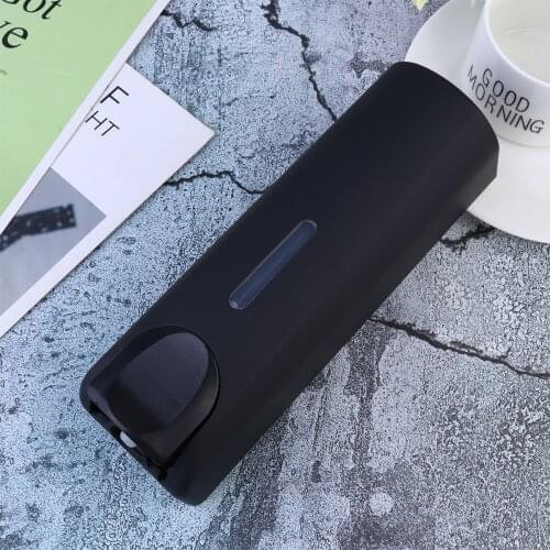 1Pc Wall-mounted Lotion Bottle Dispenser Bathroom Push Button Soap Bottle Shampoo Bottle for Home Hotel (Black)