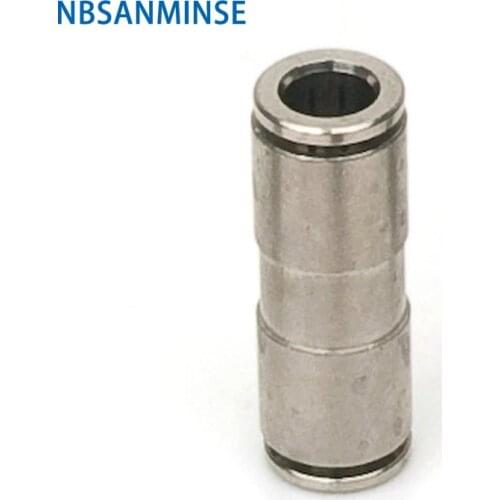 10Pcs/lot MPUC 04 06 08 10 12 Brass Straight Fitting Pneumatic Fitting All Metal Pneumatic Parts PU TUBE Fitting NBSANMINSE