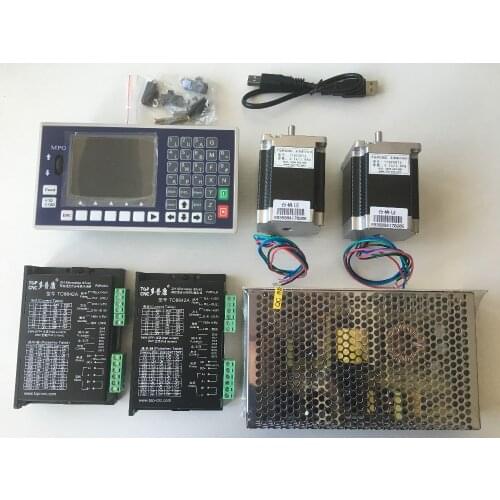 2 axis CNC controller kits Stand alone G code USB for cutting, packing, lathe, welding, feeding, milling, puching, drilling