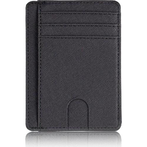 20CA Slim RFID Blocking Leather Wallet Credit ID Card Holder Purse Money Case for Men Women