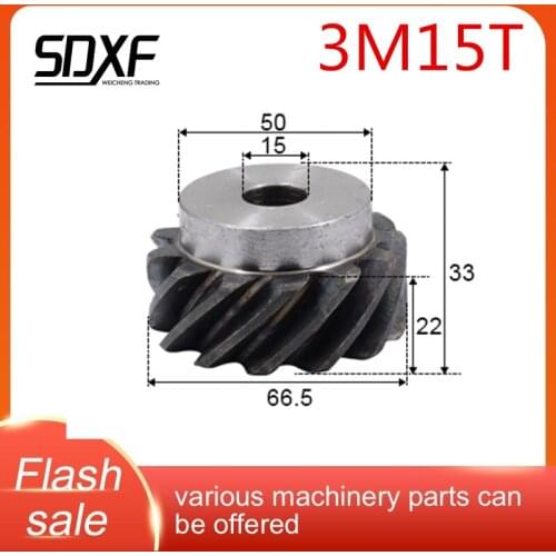 45 degree helical gear, 3M15T, right-hand super torque convex gear, can be matched with left helical gear