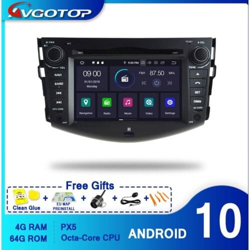 AVGOTOP Android 10 Car Radio for TOYOTA RAV4 GPS WiFi Auto Carplay Audio DVD Player Vehicle Multimedia