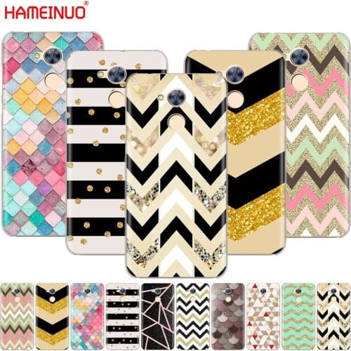 HAMEINUO stripe gold glitter Wavy pattern Cover phone Case for Huawei Honor 10 V10 4A 5A 6A 7A 6C 6X 7X 8 9 LITE