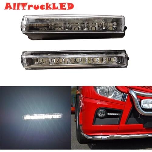 1pair/1PCS 5LED White 24V For Benz Truck DRL For Mercedes Benz Actros MP4 Daytime Running Lights OEM 9608201056 9608200956 82590