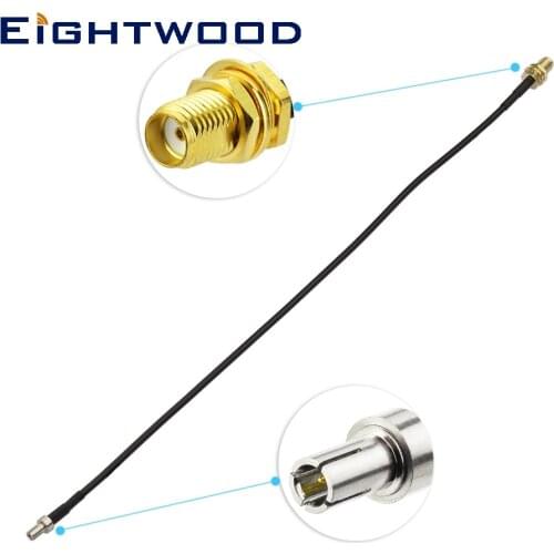 Eightwood SMA Female Bulkhead to TS9 Male Adapter RG174 Cable 30 cm for 4G LTE Router USB Modem MiFi Hotspots Verizon Pack of 2